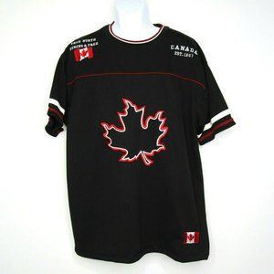 Canada Athletics True North Strong & Free Black Embroidered Jersey Adult XL